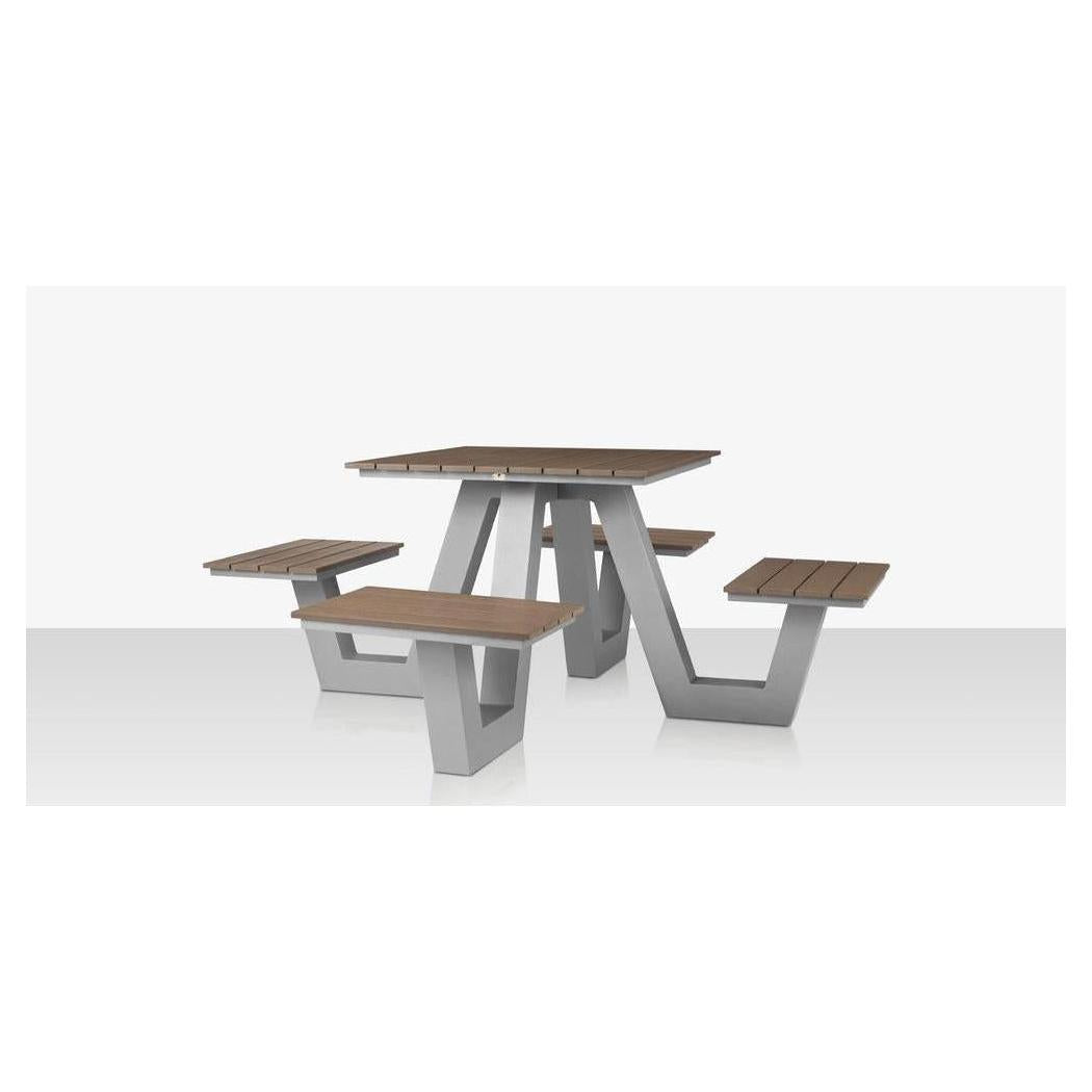Square OSNARBRUCK OUTDOOR picnic table with umbrella hole
