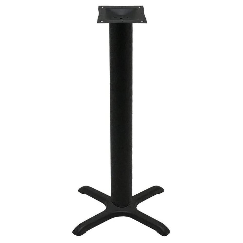 Base de table en acier embouti noir standard en forme X