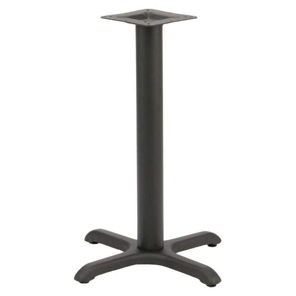 Base 22 x 22 pouces en acier embouti avec colonne 4", hauteur bar