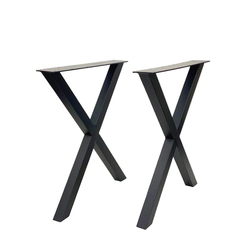 Black X-shaped table bases model XT24