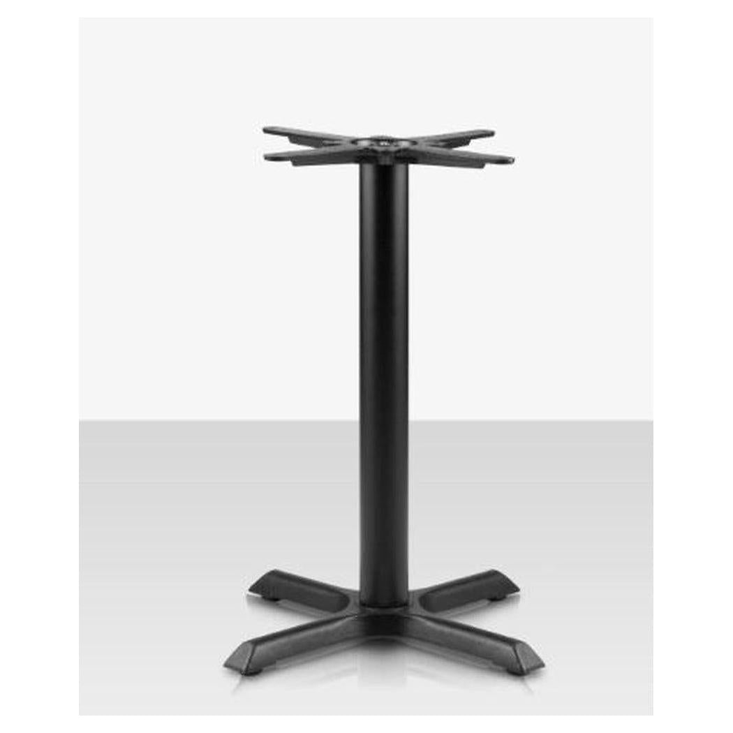 Base de table extérieure Valencia 4 noire en X hauteur repas