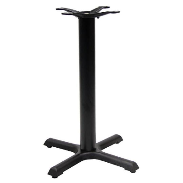 Base extérieure en fonte noire 22 x 22 pouces en X