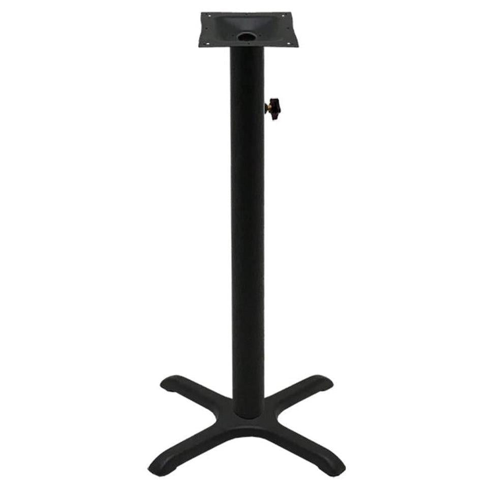Black DURAFINISH Outdoor X-Base Table with Umbrella Hole