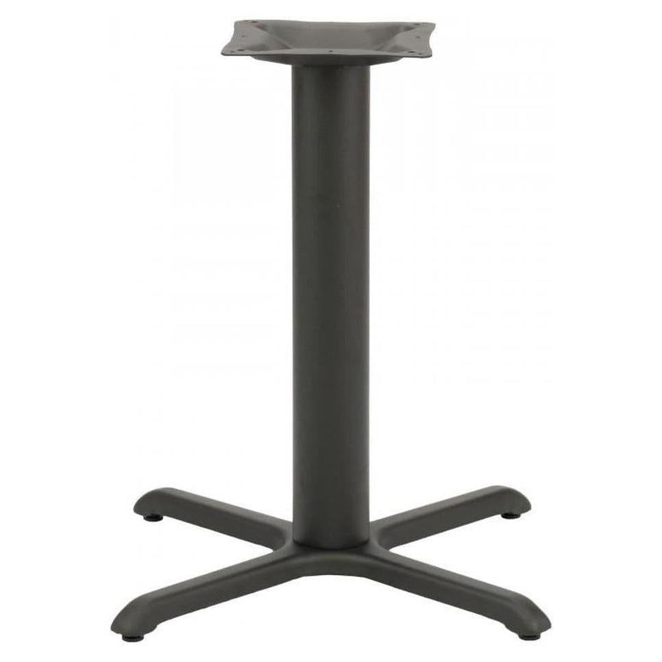 Base de acero estampado de 30 x 30 pulgadas con columna de 3", altura para comedor