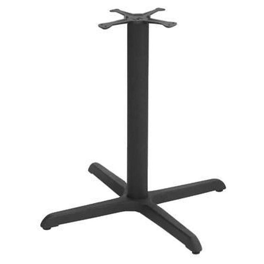 Base extérieure en fonte noire 30 x 30 pouces en X