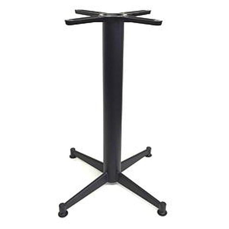 Modern black steel outdoor cross base