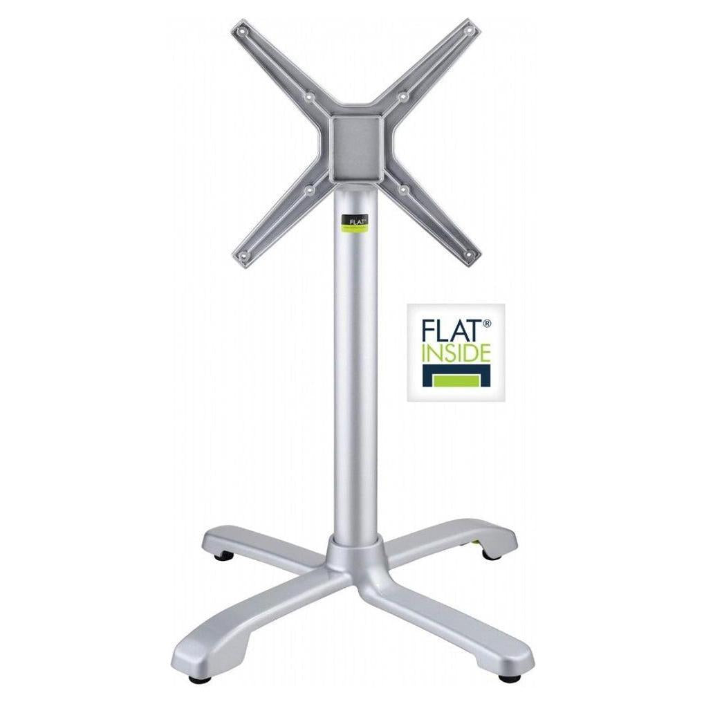 Base de table extérieure AUTO-ADJUST SX26 argent rabattable hauteur repas