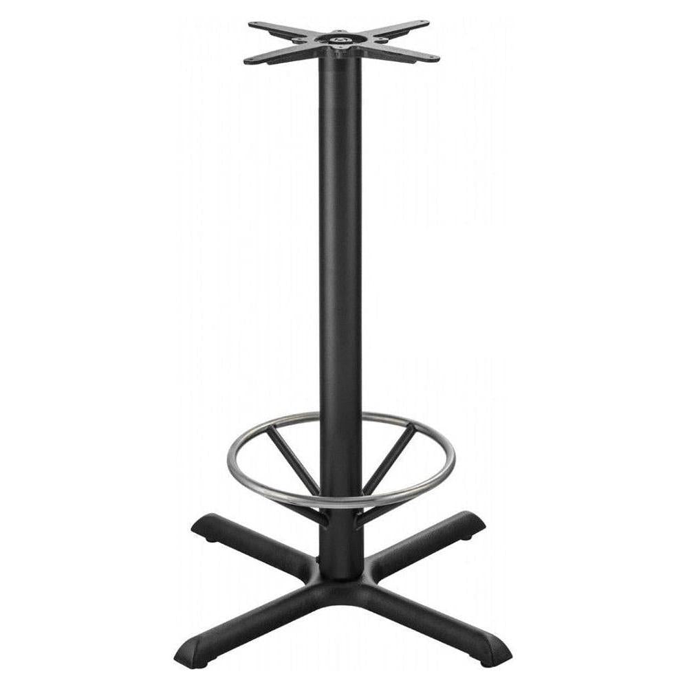 Base de table AUTO-ADJUST KX30 noire hauteur bar en X avec repose-pieds
