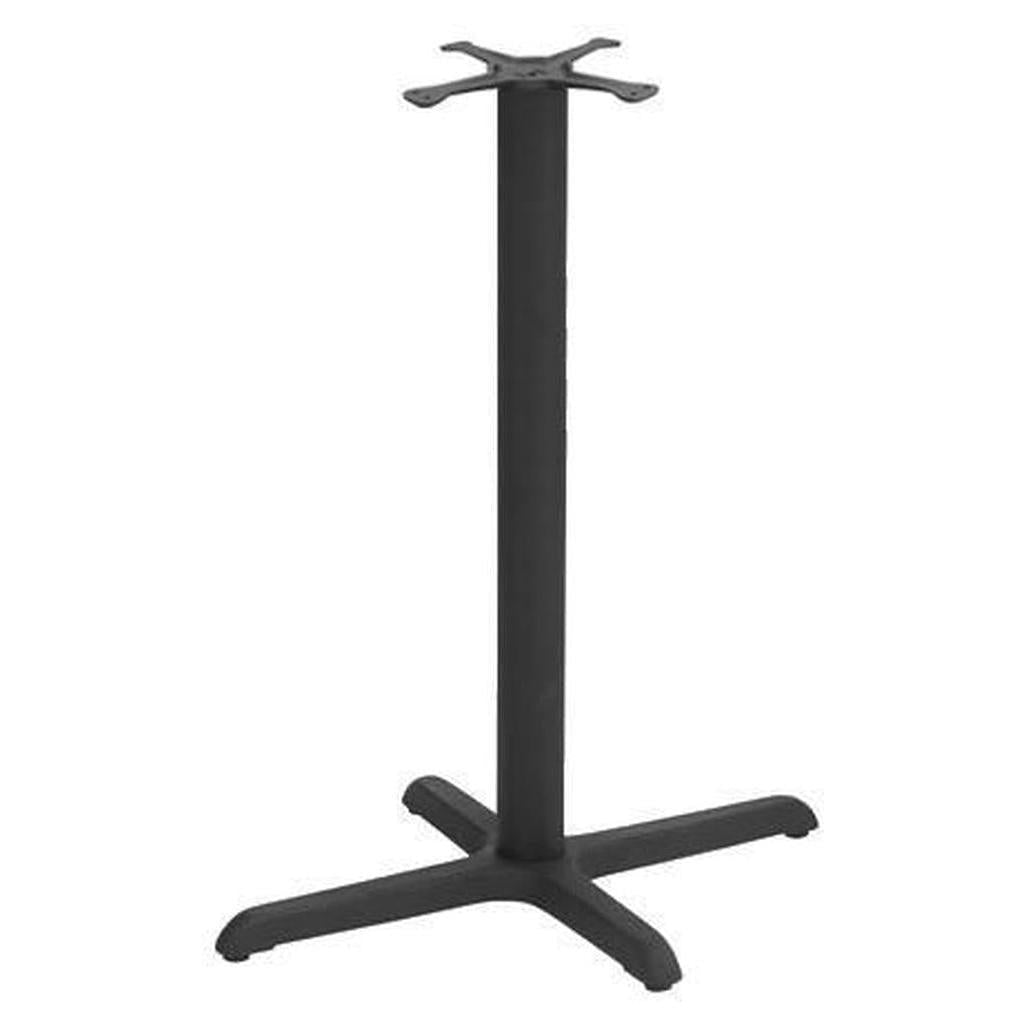 Base extérieure en fonte noire 22 x 30 pouces hauteur bar en X