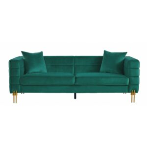 3-seater Esbjerg sofa in velvet (dark green 42)