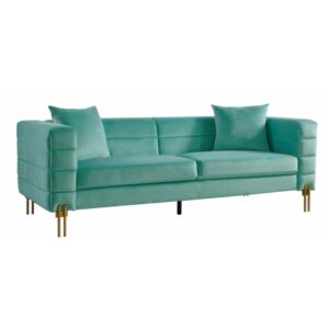 3-seater sofa Esbjerg in velvet (water green 58)