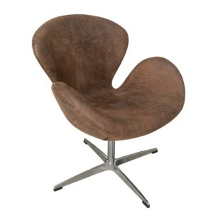 Sillón Herning en cuero sintético vintage