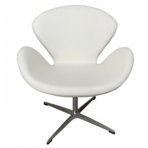 Sillón Herning de cuero sintético (blanco)