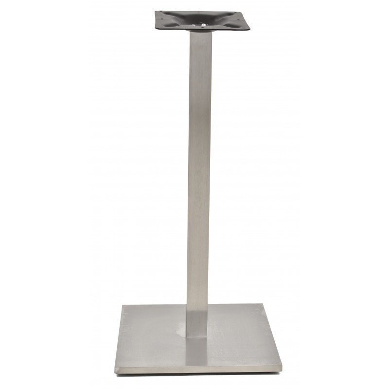 Table Itaim haute, plateau 60 cm, piètement en acier inoxydable H110 cm (couleur au choix)