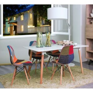 Table Nyhavn 120 x 80 cm white lacquered top, wooden base (white)