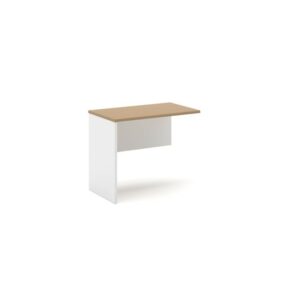 Thott extension desk with bilaminated top, dimensions 80 × 40 cm, white and oak finish