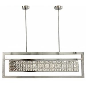 Metal and Glass Suspended Shelf