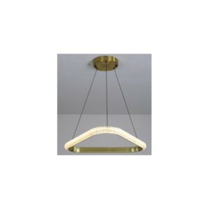 Gold aluminum TR60 suspension with acrylic diffuser and integrated LED