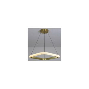 Gold Aluminum Suspension Light CU60 with Acrylic Diffuser and Integrated LED