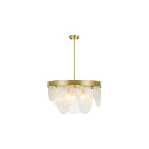 Varilla de suspensión de metal dorado con pantalla de vidrio