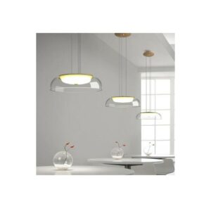 Suspensión Baerer H80 de metal y vidrio con iluminación LED integrada