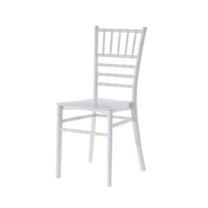Chaise Chiavari 28 apilable de polipropileno, acabado blanco
