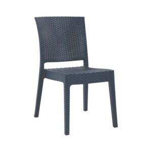 Stackable Polypropylene Sille Chair, Anthracite Finish