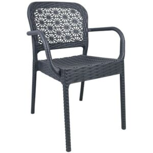 Fauteuil Struktur empilable en polypropylène, finition anthracite