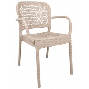 Fauteuil Struktur empilable en polypropylène, finition beige