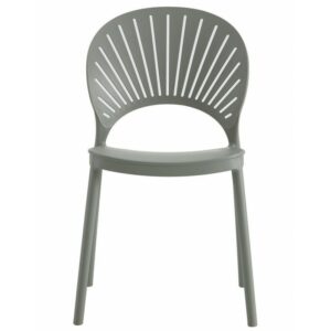Stackable Odder polypropylene chair, gray finish