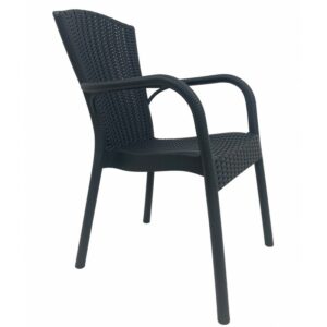 Silla Aestet apilable de polipropileno, acabado antracita