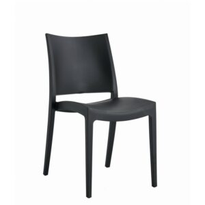 Chaise Formhus apilable de polipropileno con tratamiento anti-UV, acabado antracita