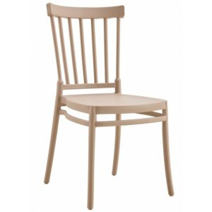 Okke New stackable chaise in polypropylene with UV treatment, tortora finish