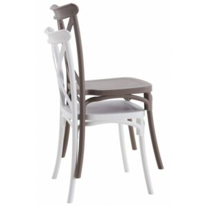 Chaise Norlys apilable de polipropileno con tratamiento anti-UV, acabado antracita