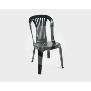 Chaise Plank monobloc empilable, chaise économique et fonctionnelle, idéale pour l’extérieur, finition verte