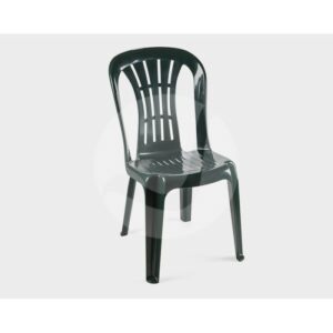 Tommer stackable monobloc chair, economical and resistant chair, ideal for outdoor use, green finish