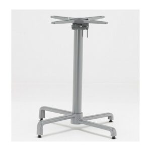 Piètement de table Zucco pliant en aluminium, finition argentée