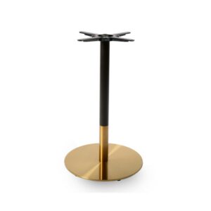 Piètement de table Tantris New, base ronde Ø 43 cm, hauteur 72 cm, finition dorée et noire