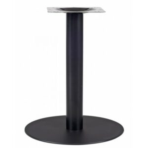 Base de mesa Azurmendi 60 en tubo redondo de acero, base Ø 60 cm, espesor 8 mm, altura 72 cm, acabado negro