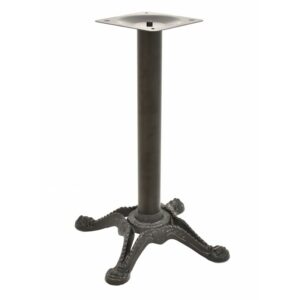 Piètement de table Klit en fonte, base carrée 58 × 58 cm, hauteur 75 cm, finition noire