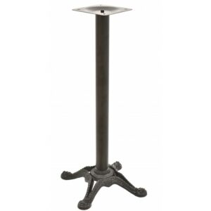 Piètement de table Klit haut en fonte, base carrée 58 × 58 cm, hauteur 110 cm, finition noire