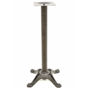 Piètement de table Klit haut en fonte, base carrée 58 × 58 cm, hauteur 115 cm, finition noire