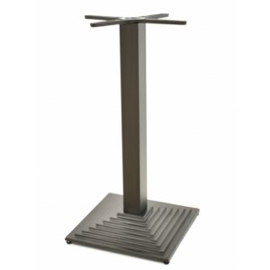 Piètement de table Mocoto, base carrée 44 × 44 cm, hauteur 72 cm, finition noire