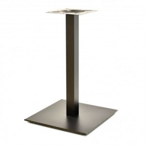 Mirazur table base in square tube, steel base 45 × 45 cm thickness 8 mm, height 72 cm, black finish
