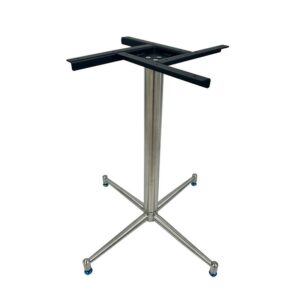 Table base Mose in stainless steel, square base 63 × 63 cm, height 72 cm