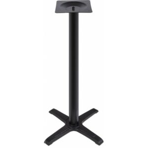 Base de mesa Falak, cuadrada de 56 × 56 cm, altura 110 cm, acabado negro
