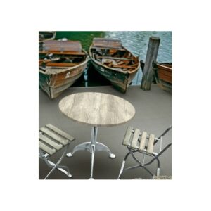 Table top Werzalit-SM round, diameter 80 cm, finish Roligt White 178