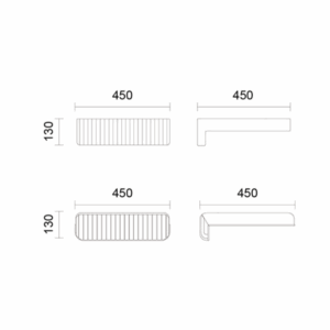 Coussin de banc en tissu design minimaliste déhoussable