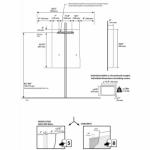 Armario de carga mural Ergotron para dispositivos digitales - ZIP12