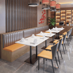 Table d’appoint Glasgow en pierre frittée rectangulaire – design moderne bureau